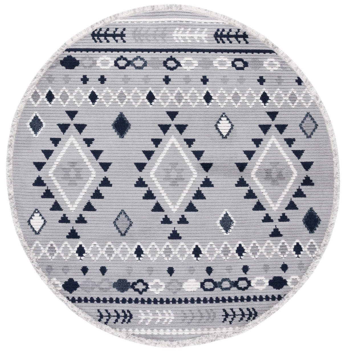 Safavieh Marrakesh Mrk606G Grey/Navy Rug.