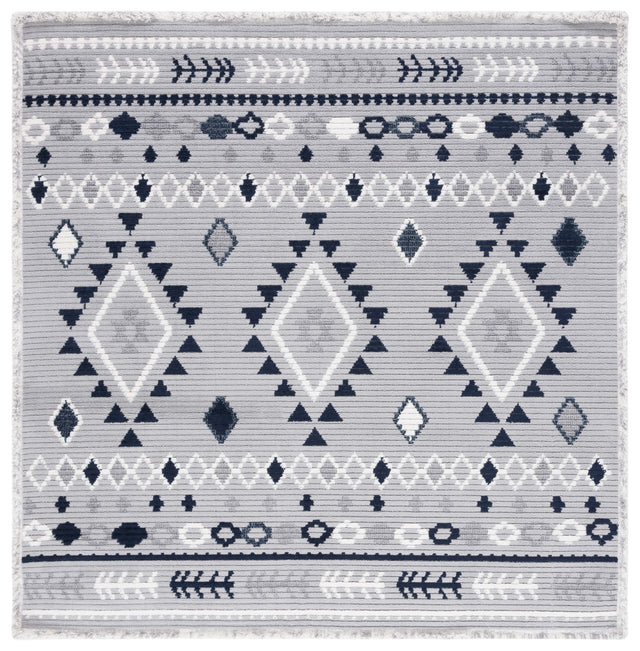 Safavieh Marrakesh Mrk606G Grey/Navy Rug.
