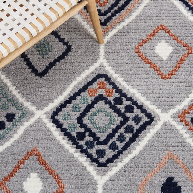 Safavieh Marrakesh Mrk608G Grey/Blue Rust Rug.