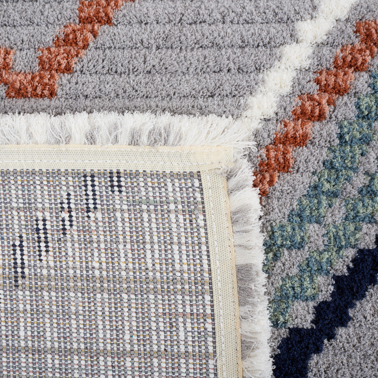 Safavieh Marrakesh Mrk608G Grey/Blue Rust Rug.