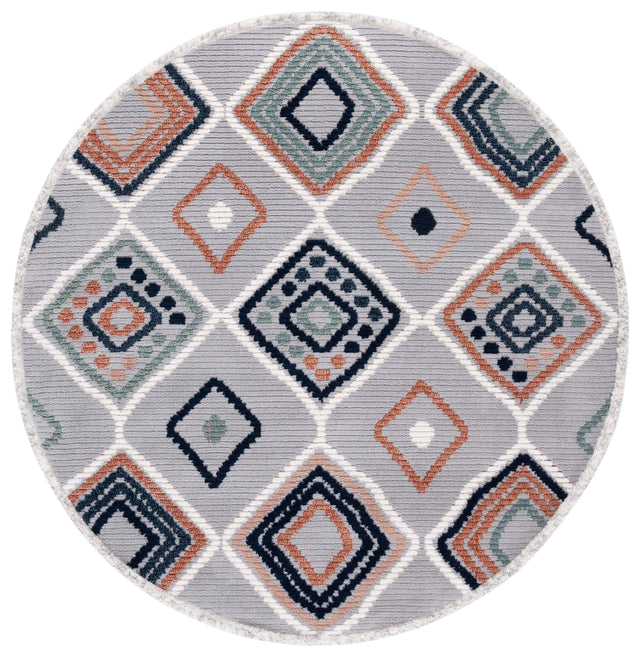 Safavieh Marrakesh Mrk608G Grey/Blue Rust Rug.