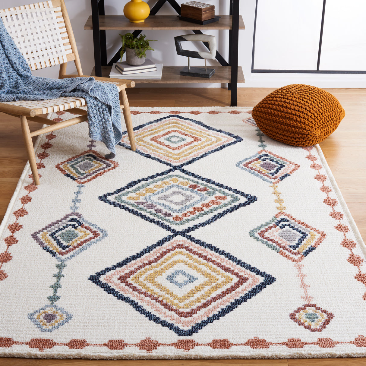 Safavieh Marrakesh Mrk616A Ivory/Multi Rug.