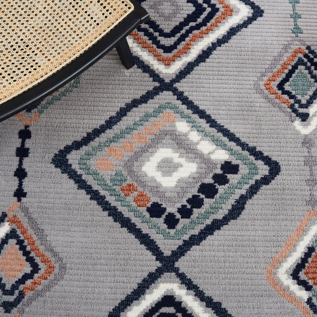 Safavieh Marrakesh Mrk616F Grey/Blue Rust Rug.