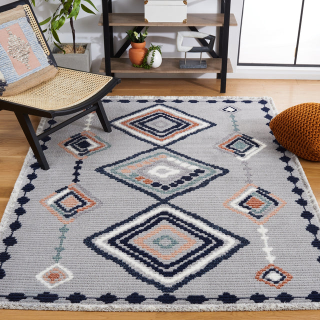 Safavieh Marrakesh Mrk616F Grey/Blue Rust Rug.