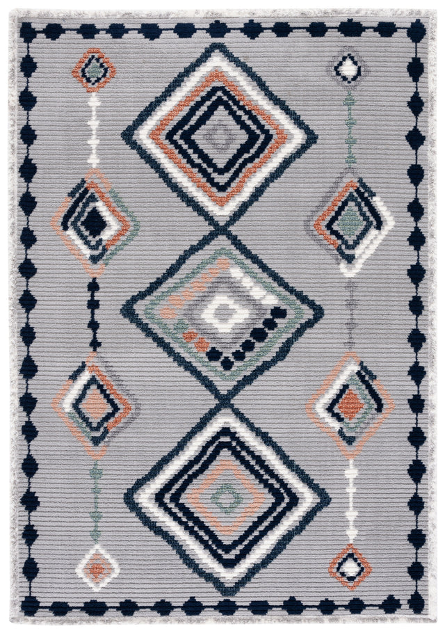 Safavieh Marrakesh Mrk616F Grey/Blue Rust Rug.