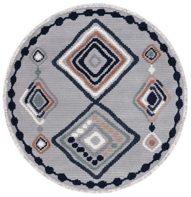 Safavieh Marrakesh Mrk616F Grey/Blue Rust Rug.