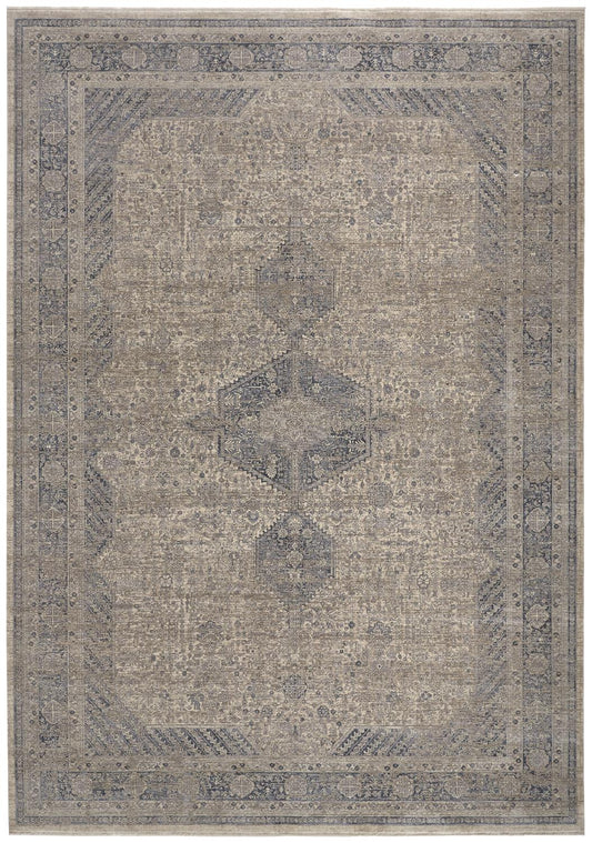 Feizy Marquette 3775F Gray/Blue Area Rug