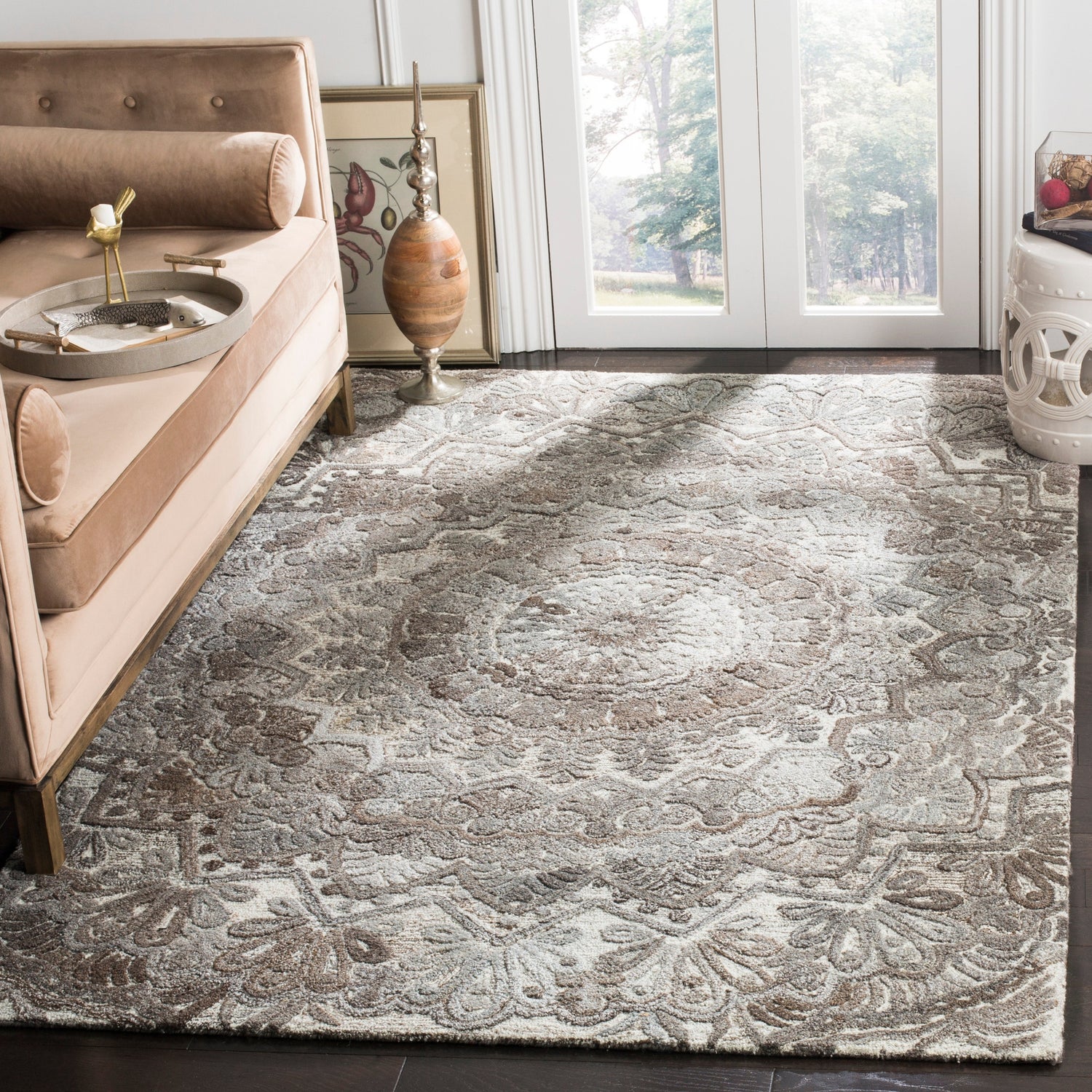 Safavieh Marquee Mrq110C Grey/Ivory Rugs.