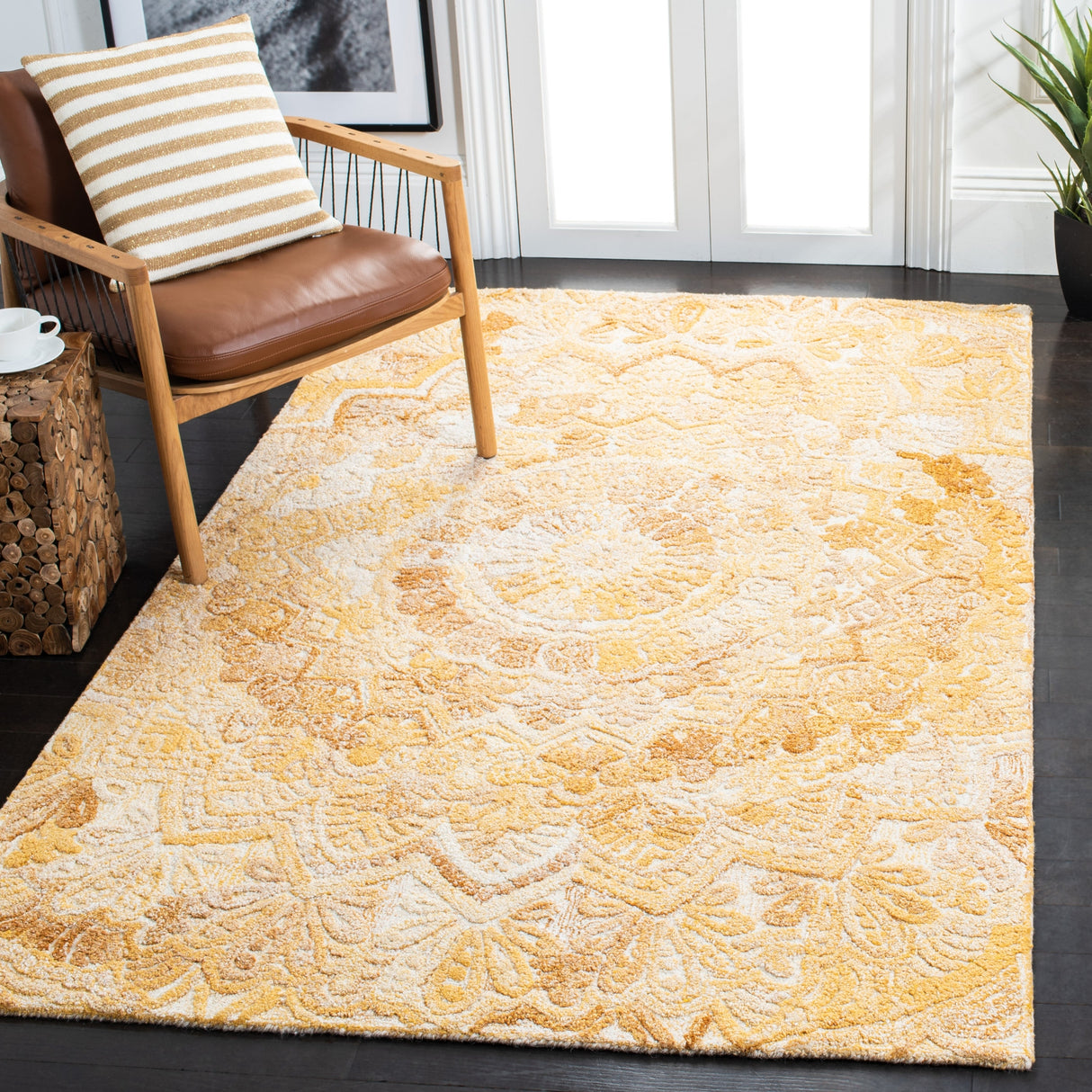 Safavieh Marquee Mrq110E Yellow/Ivory Rugs.