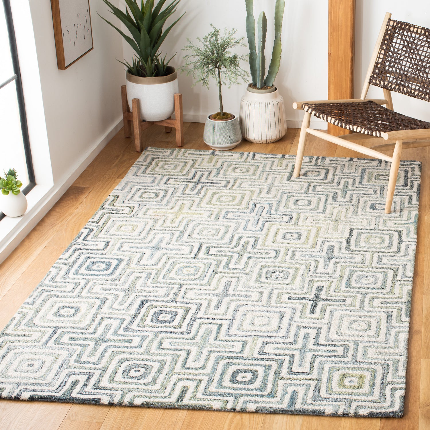 Safavieh Marquee Mrq113A Ivory/Blue Rugs.