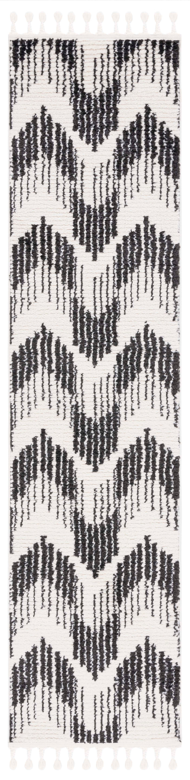 Safavieh Moroccan Tassel Mrt101A Ivory/Black Rug.