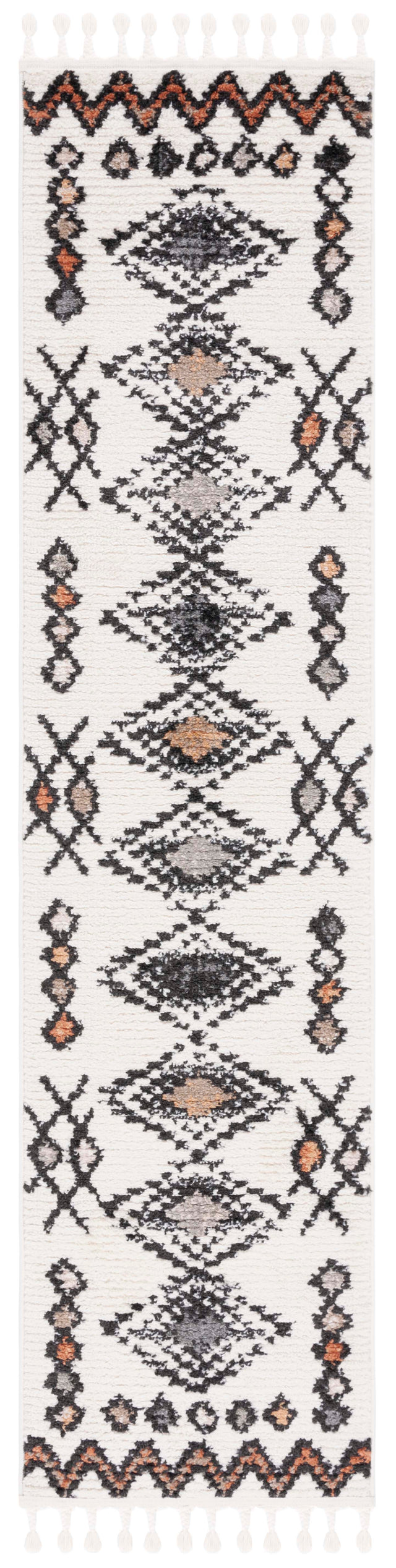 Safavieh Moroccan Tassel Mrt105A Ivory/Orange Rug.