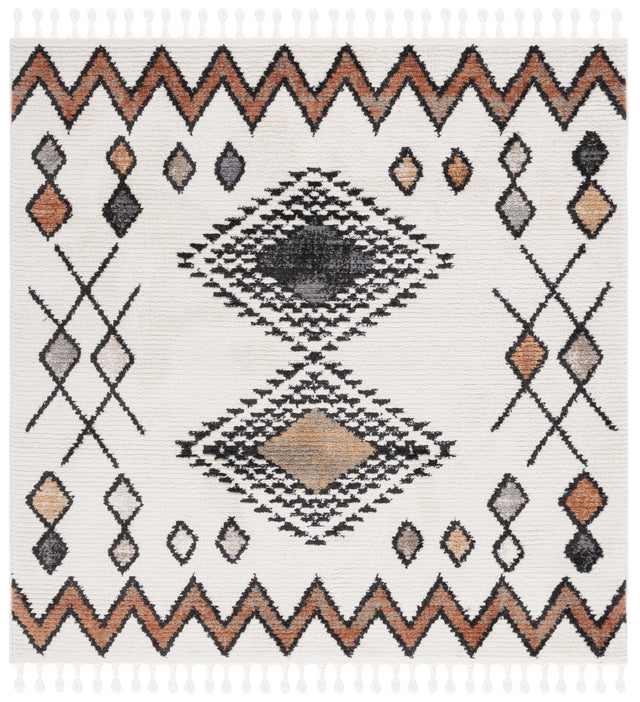 Safavieh Moroccan Tassel Mrt105A Ivory/Orange Rug.