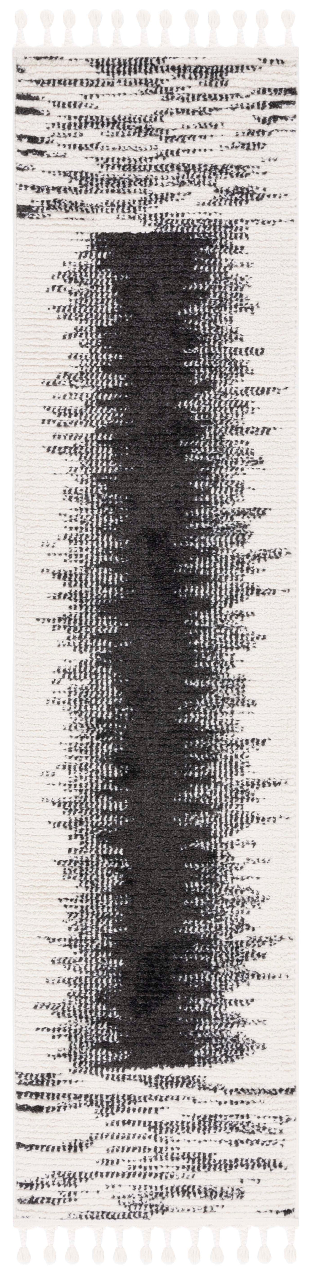 Safavieh Moroccan Tassel Mrt107A Ivory/Black Rug.