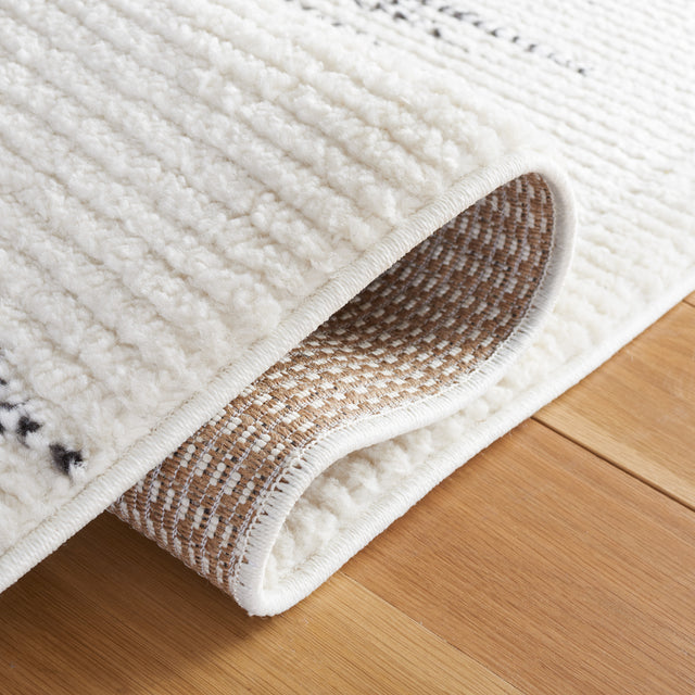 Safavieh Moroccan Tassel Mrt107A Ivory/Black Rug.