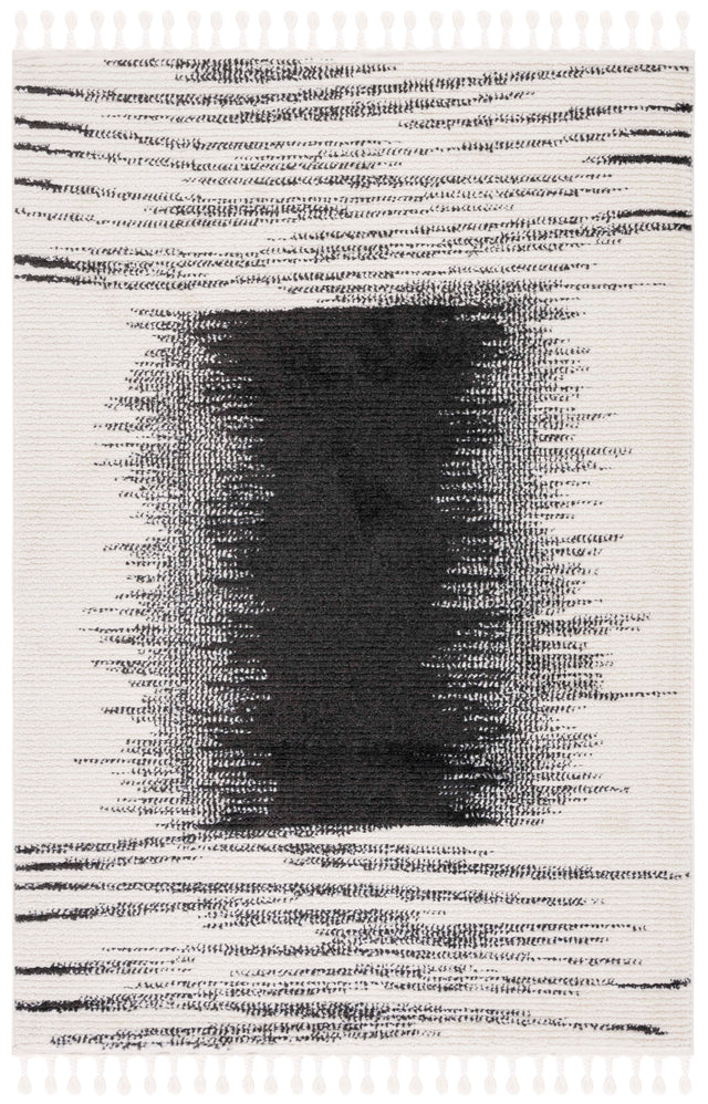 Safavieh Moroccan Tassel Mrt107A Ivory/Black Rug.