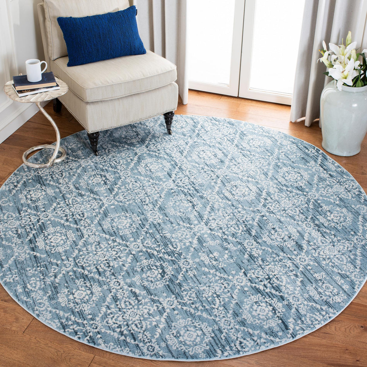 Safavieh Martha Stewart Msr0953L Denim Blue/Ivory Rugs.