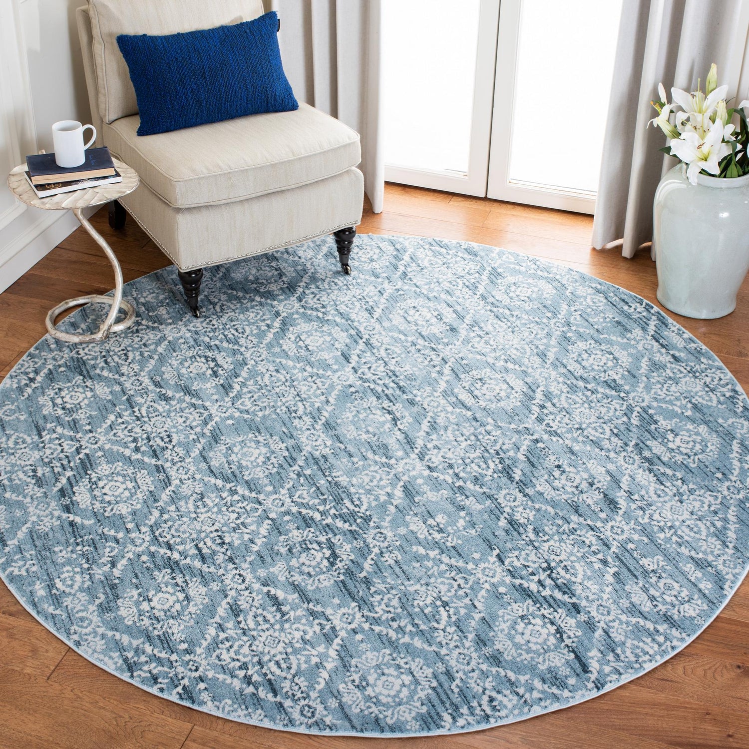 Safavieh Martha Stewart Msr0953L Denim Blue/Ivory Rugs.