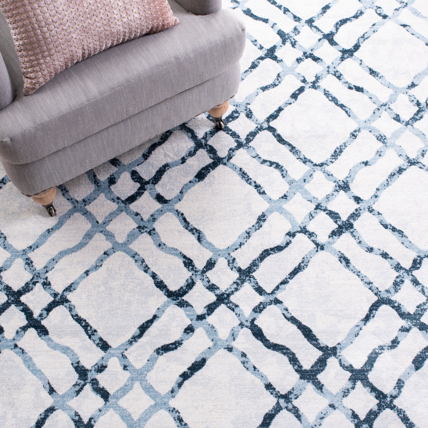 Safavieh Martha Stewart Msr0957A Ivory/Turquoise Rugs.