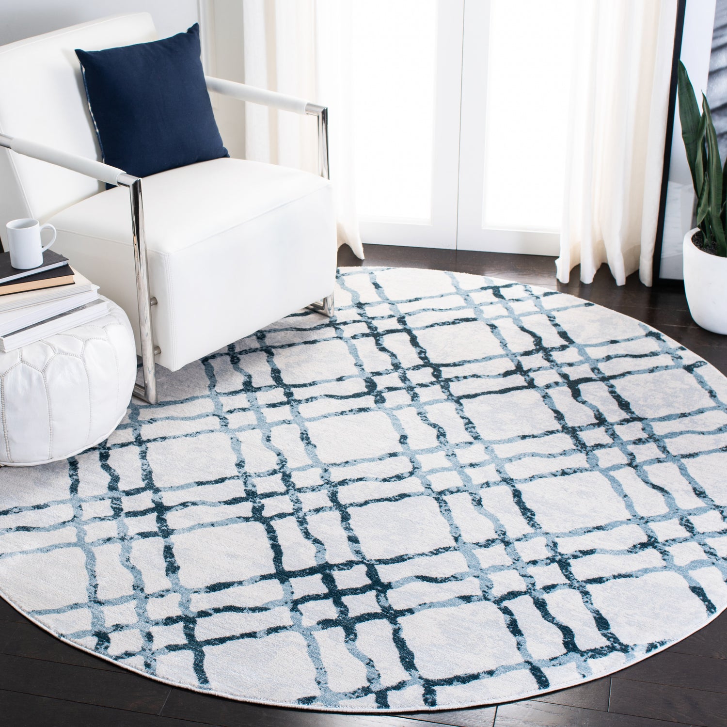 Safavieh Martha Stewart Msr0957A Ivory/Turquoise Rugs.