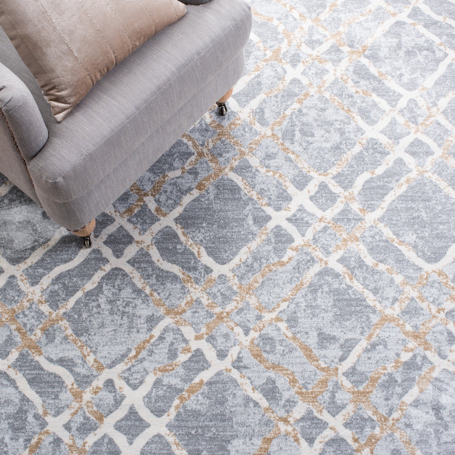 Safavieh Martha Stewart Msr0957G Silver/Ivory Rugs.