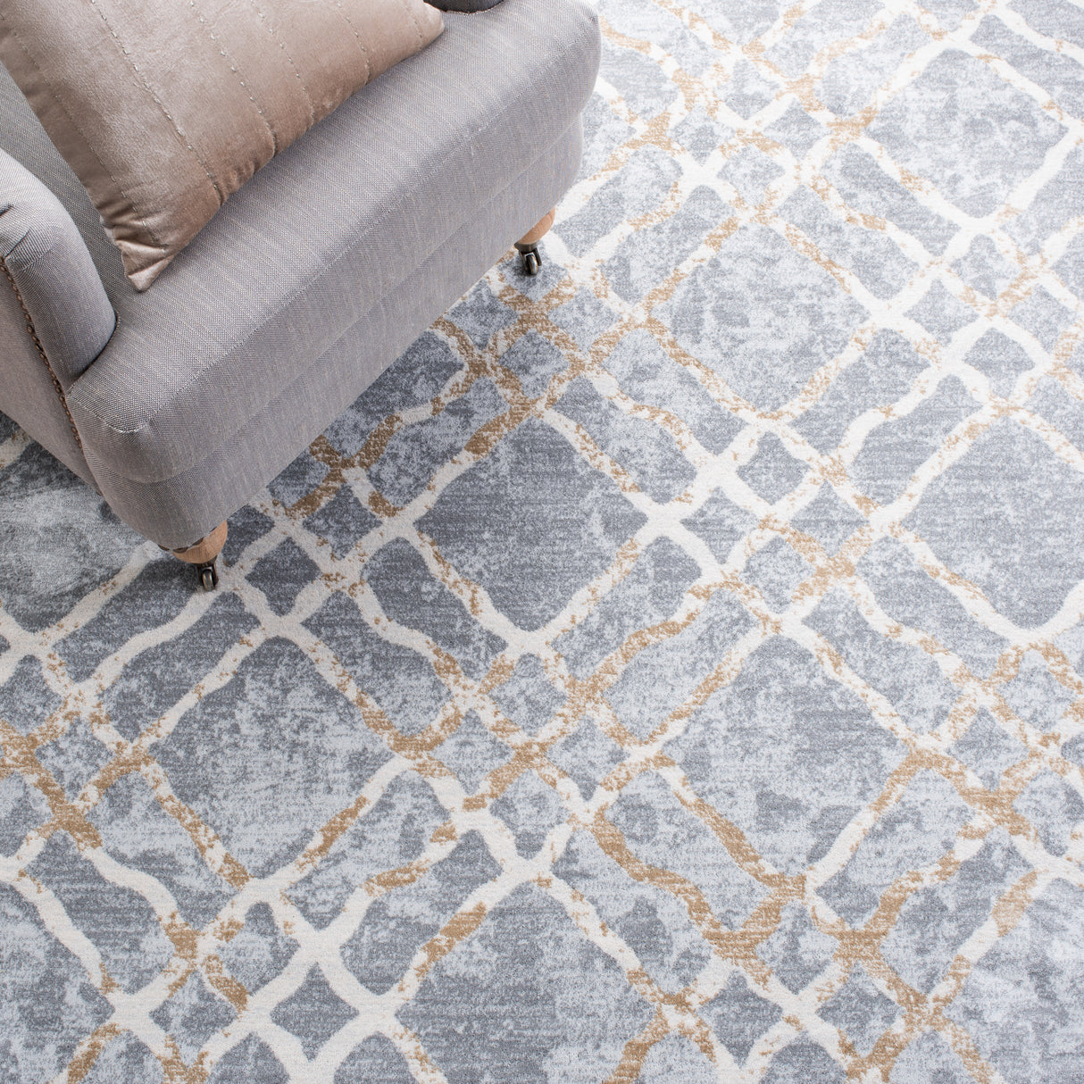 Safavieh Martha Stewart Msr0957G Silver/Ivory Rugs.