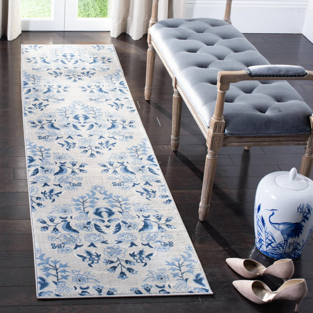 Safavieh Martha Stewart Msr2856D Cream/Blue Rug.