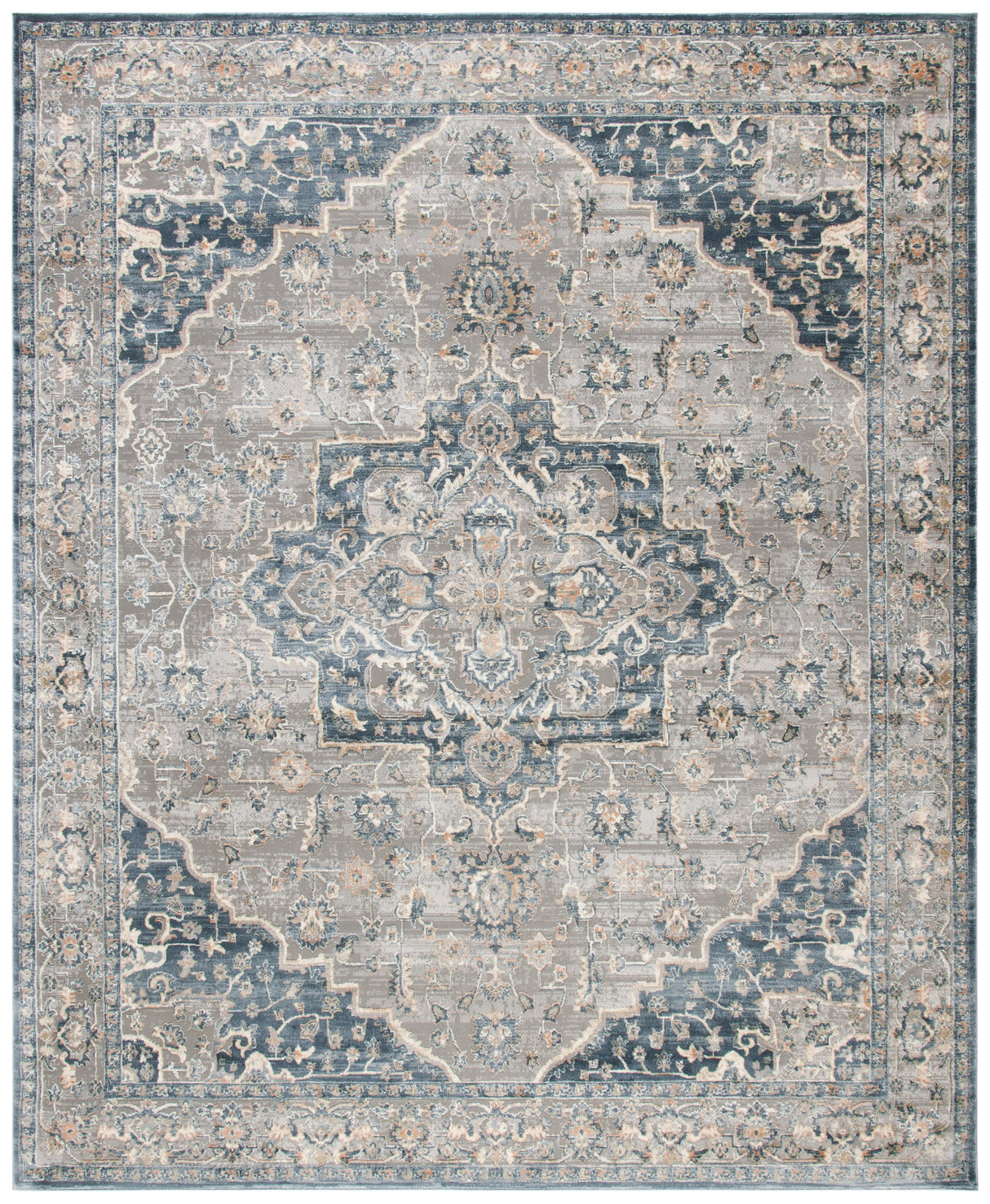 Safavieh Martha Stewart Msr684M Cream/Blue Rugs.