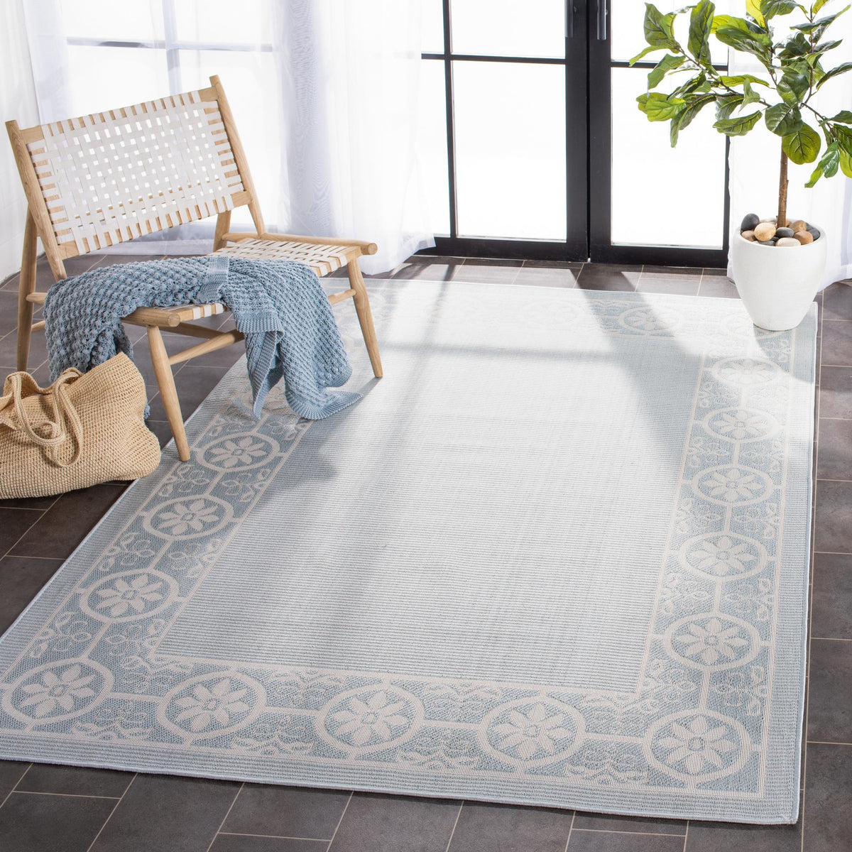Safavieh Martha Stewart Msro338J Aqua/Cream Rugs.