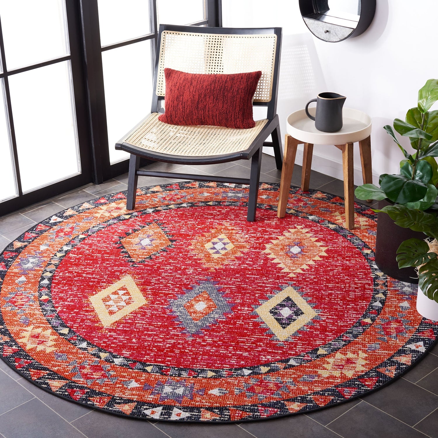 Safavieh Montage Mtg201Q Red/Black Rugs.