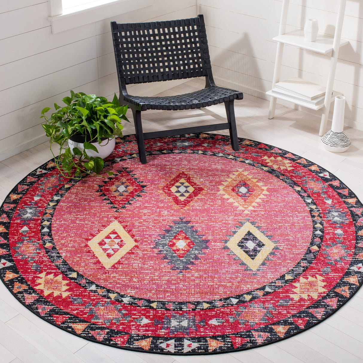 Safavieh Montage Mtg201U Pink/Black Rug.