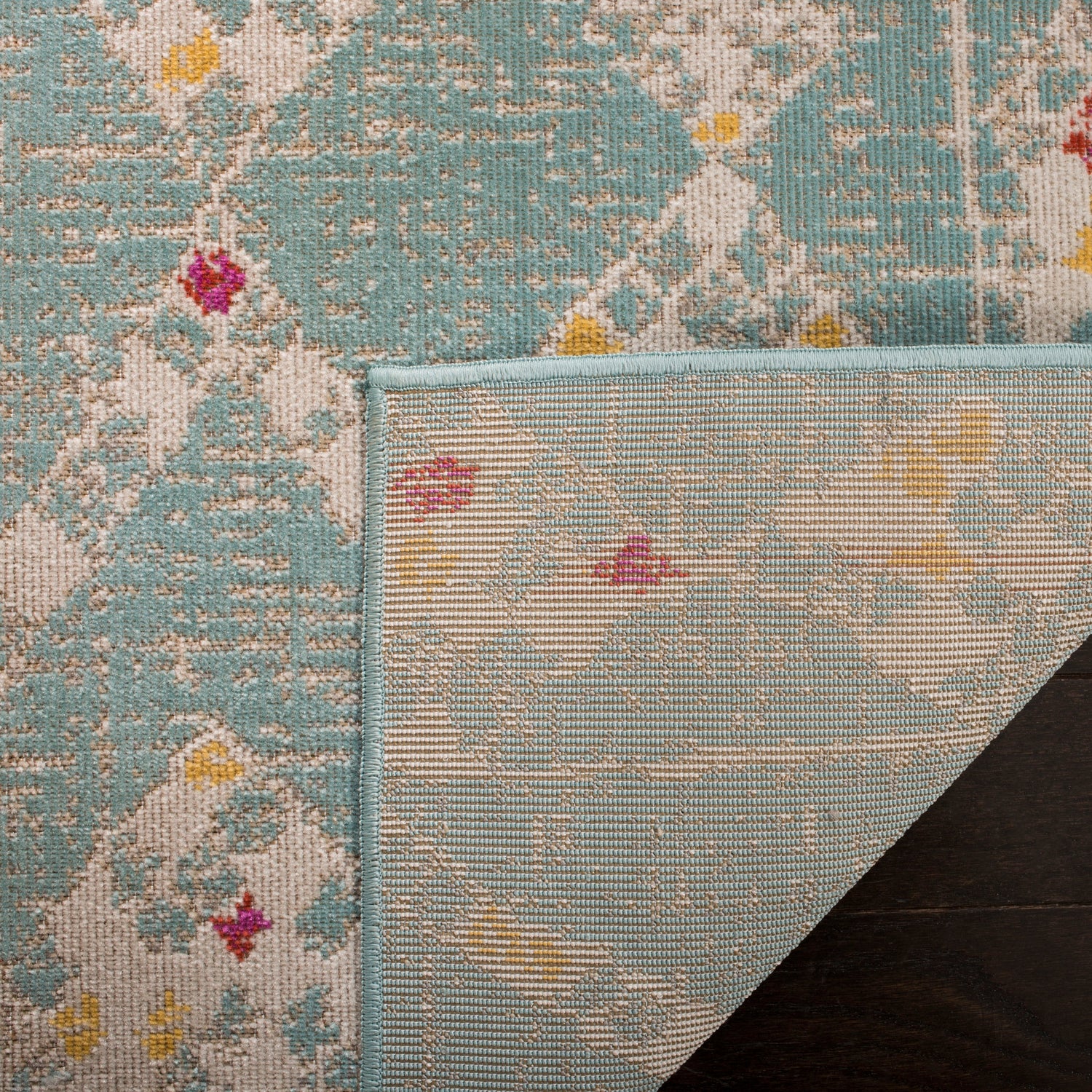Safavieh Montage Mtg381J Aqua/Beige Rug.