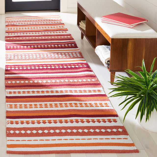 Safavieh Montauk Mtk451P Orange/Ivory Rug.