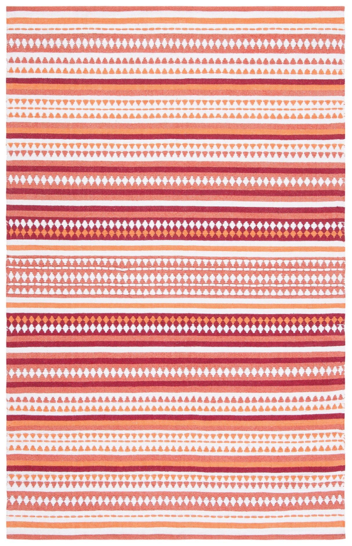 Safavieh Montauk Mtk451P Orange/Ivory Rug.