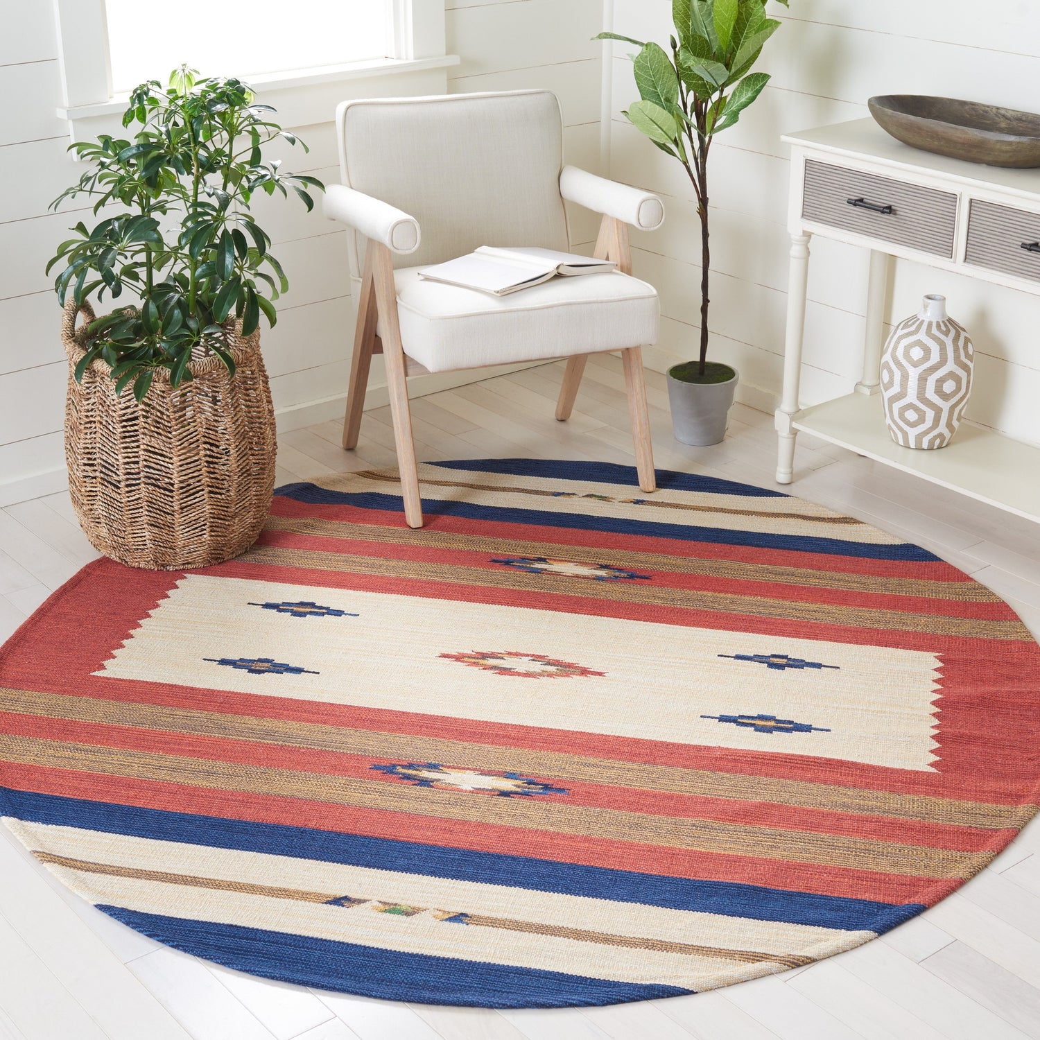 Safavieh Montauk Mtk552A Blue/Red Rugs.