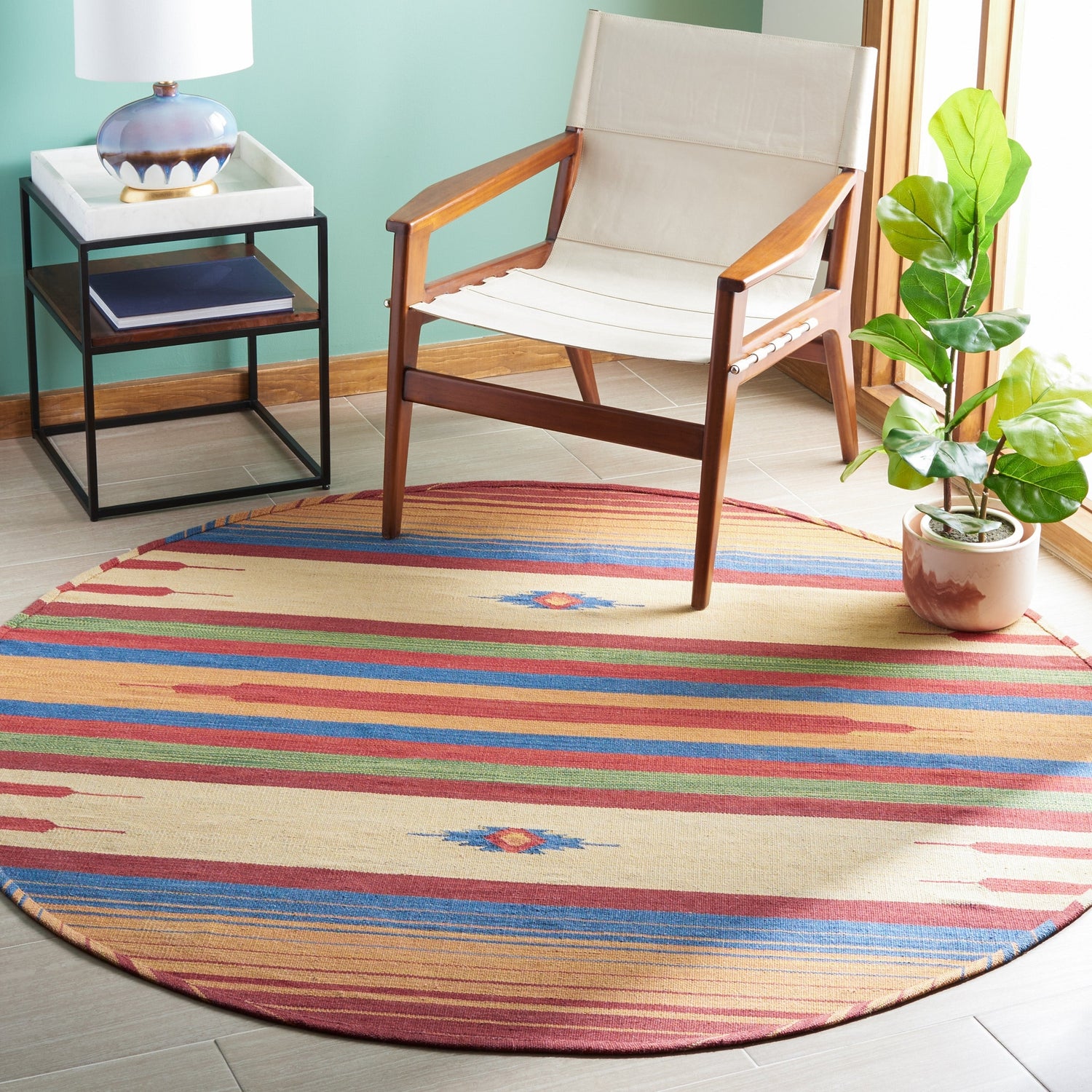 Safavieh Montauk Mtk554Q Red/Blue Rugs.