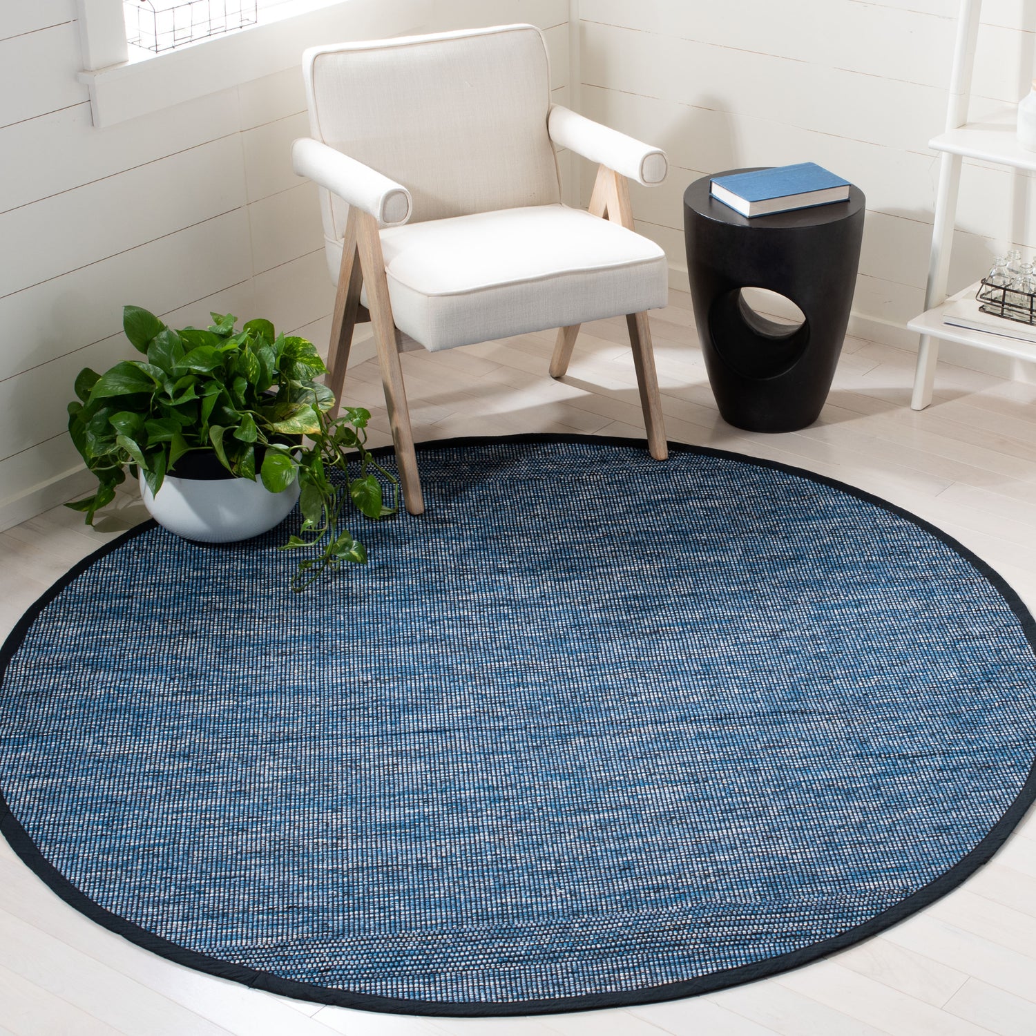 Safavieh Montauk Mtk620M Blue/Black Rugs.