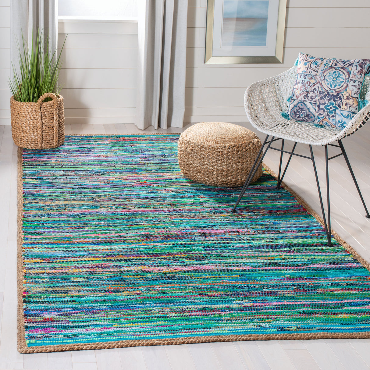 Safavieh Montauk Mtk960Y Green/Natural Rugs.