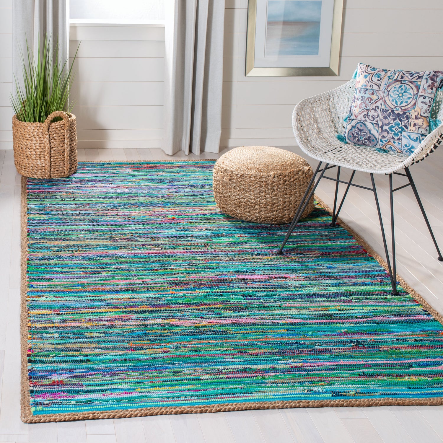 Safavieh Montauk Mtk960Y Green/Natural Rugs.