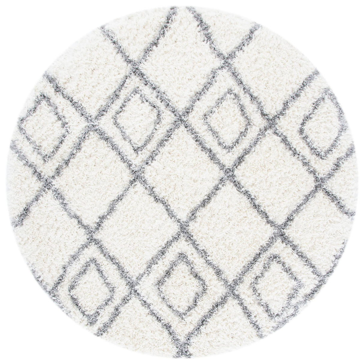 Safavieh Moroccan Tassel Shag Mts335B Ivory/Light Grey Rug.