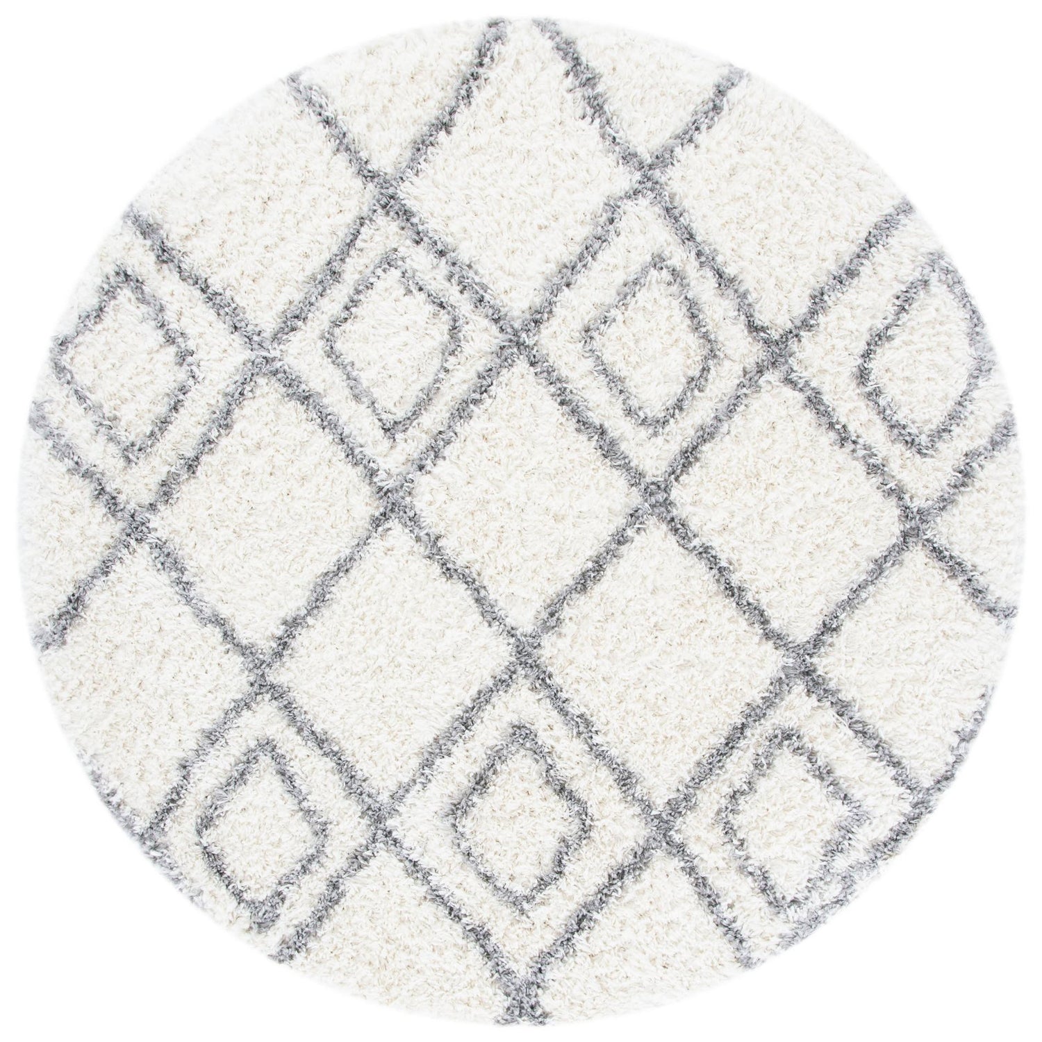 Safavieh Moroccan Tassel Shag Mts335B Ivory/Light Grey Rug.