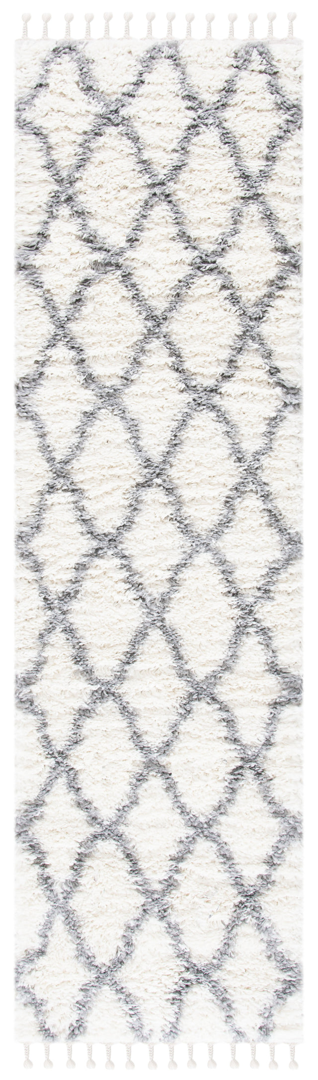 Safavieh Moroccan Tassel Shag Mts358B Ivory/Light Grey Rug.