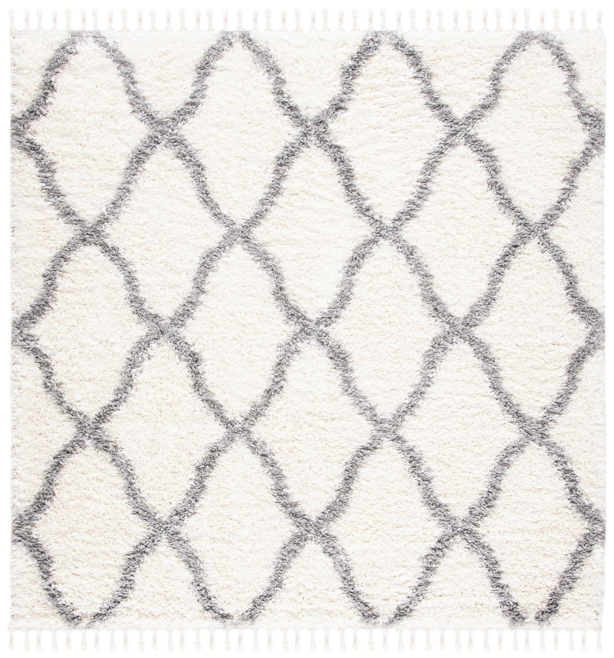 Safavieh Moroccan Tassel Shag Mts358B Ivory/Light Grey Rug.
