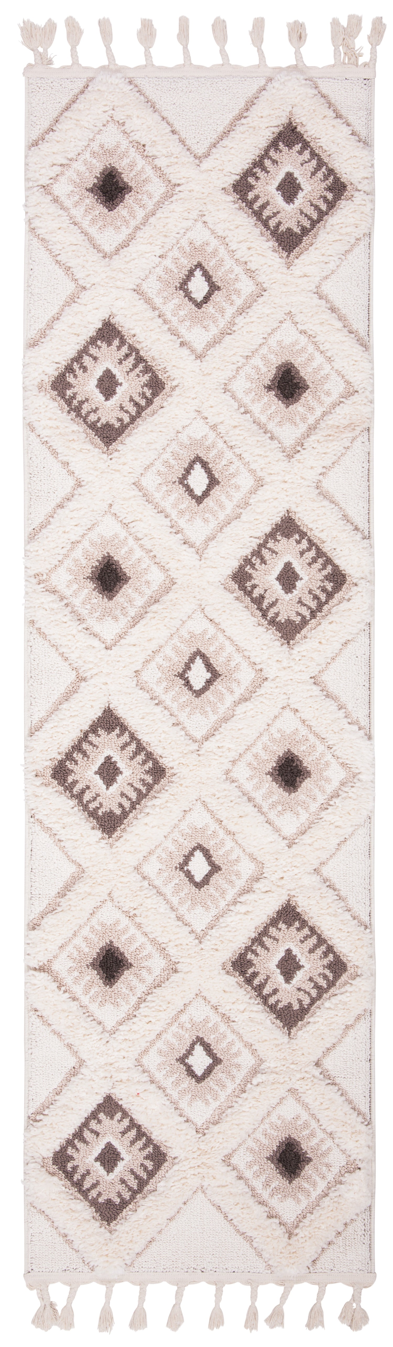 Safavieh Moroccan Tassel Shag Mts601A Ivory/Brown Rug.