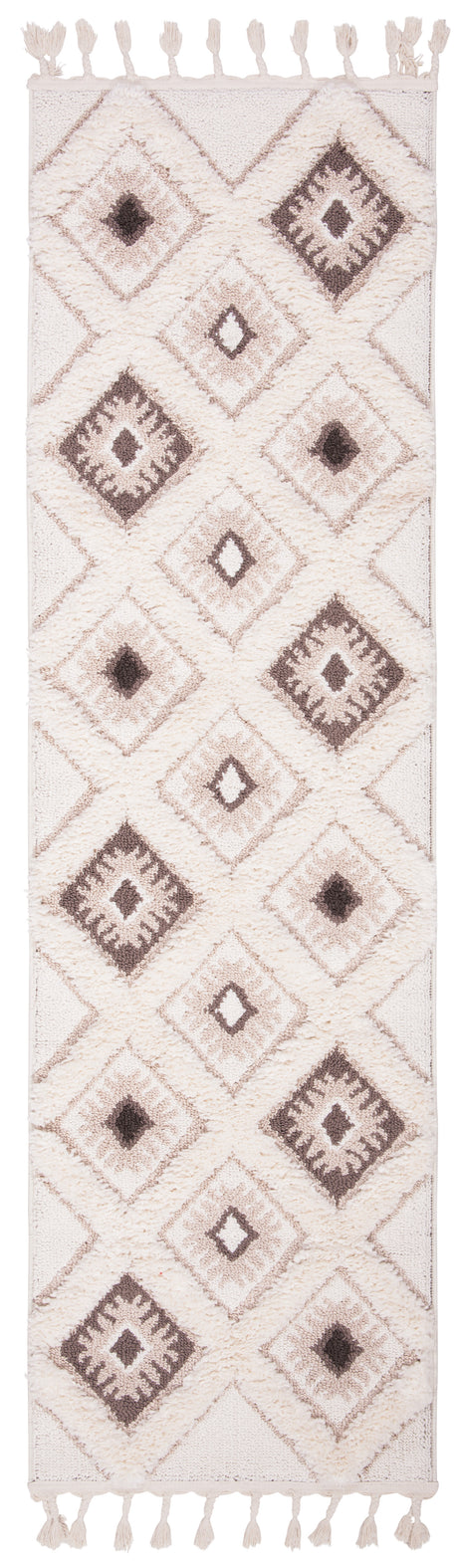 Safavieh Moroccan Tassel Shag Mts601A Ivory/Brown Rug.