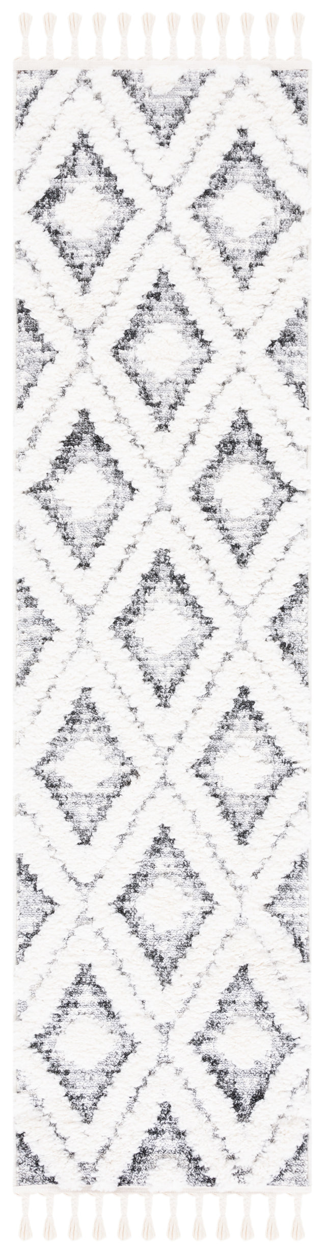 Safavieh Moroccan Tassel Shag Mts610A Ivory/Grey Rug.