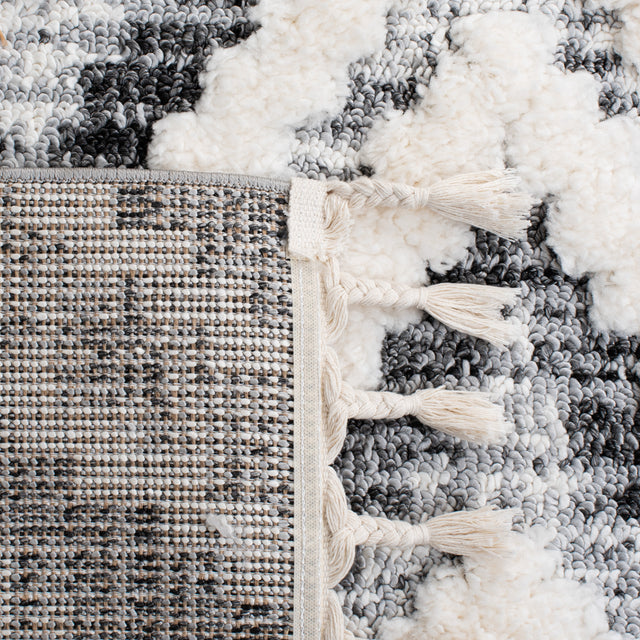 Safavieh Moroccan Tassel Shag Mts610A Ivory/Grey Rug.