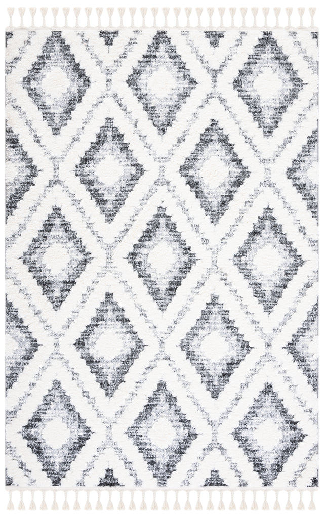 Safavieh Moroccan Tassel Shag Mts610A Ivory/Grey Rug.