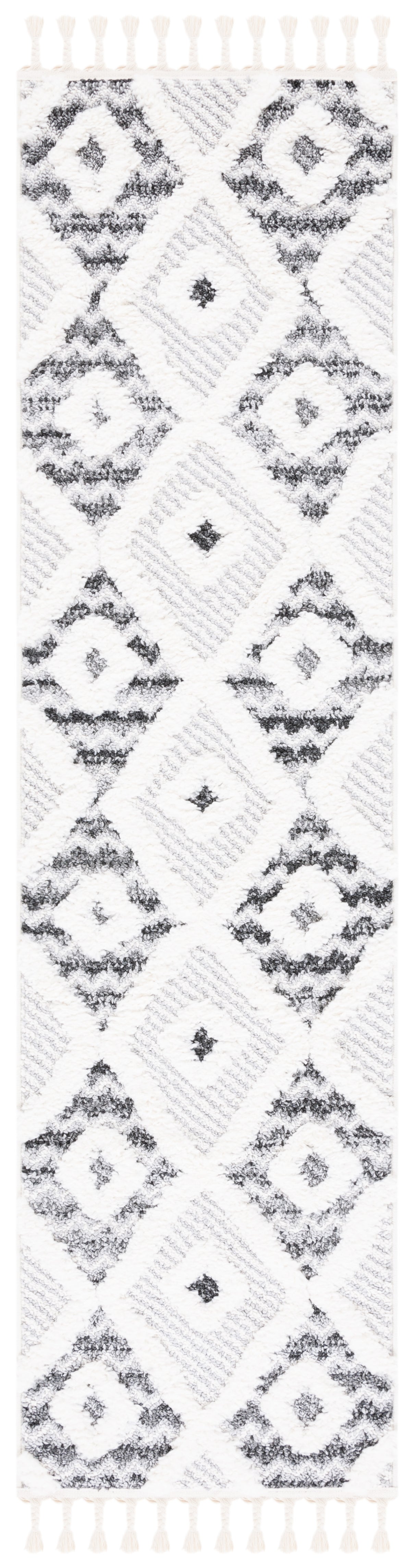 Safavieh Moroccan Tassel Shag Mts612F Grey/Ivory Rug.