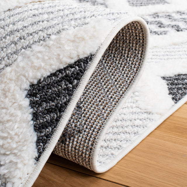 Safavieh Moroccan Tassel Shag Mts612F Grey/Ivory Rug.